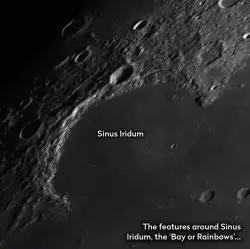  ?? ?? Sinus Iridum
The features around Sinus Iridum, the ‘Bay or Rainbows’...