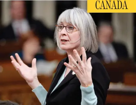  ?? ADRIAN WYLD / THE CANADIAN PRESS ?? Labour Minister Patty Hajdu says she worked with faith-based groups in making changes to the summer jobs program eligibilit­y.