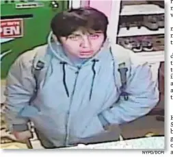  ?? NYPD/DCPI ?? Customer (also main photo, attacking worker) is sought by cops after he went berserk with hammer and stole tips when denied a “happy ending” at Tao Spa Bodywork (inset, above r.) in Queens.