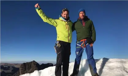  ?? ?? Kenton Cool (left) with Ben Fogle on an earlier ascent of the world’s tallest mountain. Photograph: Kenton Cool/PA