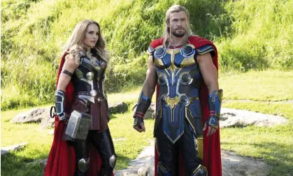  ?? Photograph: Disney/Jasin Boland/Allstar ?? Natalie Portman, left, and Chris Hemsworth in Thor: Love and Thunder