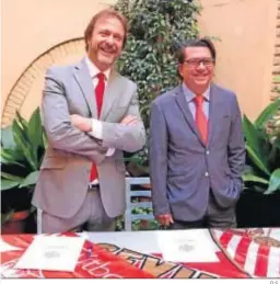  ?? D.S.. ?? Antonio Jiménez-Riquelme y Antonio Galadí, de ‘Tercera Vía Sevillista’.