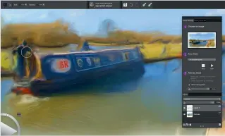  ??  ?? New AI auto-painting tools mimic real-life art media. Fine-tune the results by hand.