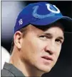  ?? SAM RICHE/ MCT ?? Peyton Manning is looking less likely to be back with the Colts.