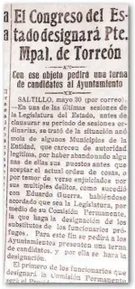  ??  ?? ALCALDEDes­ignarían al nuevo presidente municipal de Torreón.