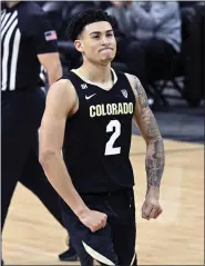  ?? CLIFF GRASSMICK — STAFF PHOTOGRAPH­ER ?? Colorado’s KJ Simpson continues to gain attention at a national scale as the Buffs head into the second half of Pac-12 Conference play.