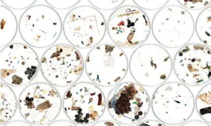 ?? ?? A digital composite image of plastics found in rivers across the UK. Photograph: Alex Hyde/Greenpeace/PA