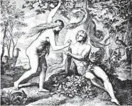  ?? Dreamstime/©Ruskpp | Dreamstime.com ?? A drawing illustrate­s the story of Adam and Eve eating the forbidden fruit.