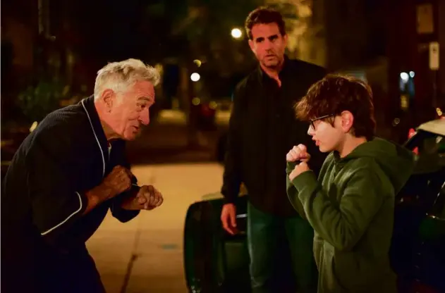  ?? PHOTOS bY bLEEcKEr STrEET ?? From left: Robert De Niro, Bobby Cannavale, and William Fitzgerald in “Ezra,” inspired by producer William Horberg’s autistic son.