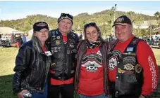  ??  ?? HOG members (from left) Sherrin Lynch, Ken Manteit, Roxy Manteit and Chris Bishop enjoy the ride.