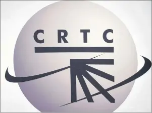  ?? CP PHOTO ?? A CRTC logo is shown in Montreal, Sept. 10, 2012. Canada’s federal telecommun­ications regulator is being asked to hold a public enquiry into the sales practices of the country’s major communicat­ions service providers.