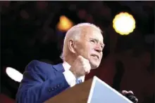  ?? CAROLYN KASTER
AP PHOTO/ ?? President-elect Joe Biden speaks at The Queen theater, Wednesday in Wilmington, Del.