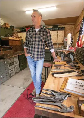  ?? ?? Billard talks about his passion for bringing old tools back to life to benefit veterans.