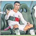  ?? FOTO: DPA ?? Frustriert­er Superstar: Cristiano Ronaldo auf der Bank.