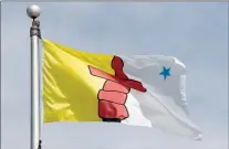  ?? CP FILE PHOTO ?? Nunavut’s provincial flag flies.