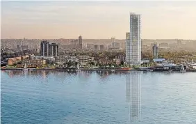  ?? KPMB ARCHITECTS ?? An artist’s conception of what waterfront towers might look like. Virginia Aksan argues the scale of the towers is not in keeping with the waterfront vision, and will also spell the death of thousands of migrating birds.