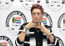  ?? | KAREN SANDISON ?? FORMER Denel board chairperso­n Martie Janse van Rensburg gave evidence to the Zondo Commission of Inquiry into State Capture yesterday. African News Agency (ANA)