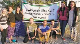  ?? Elon Glickman ?? PARTICIPAN­TS who walked away from their Birthright trip visited Khan al Ahmar, a Bedouin village in the West Bank, with another Israeli tour group.