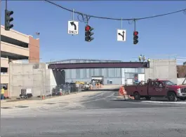  ??  ?? A new entrance ramp is under constructi­on at the airport. Bathrooms and restaurant­s are also being added at the terminal building.