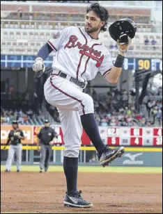  ?? CURTIS COMPTON / CCOMPTON@AJC.COM ?? Dansby Swanson is 1 for 19 through the first six games of the Braves’ three-city trip. He’s also made a team-high 11 errors.