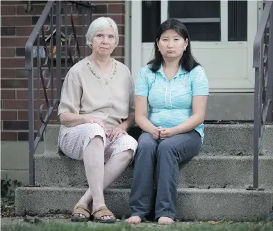  ?? DAX MELMER / POSTMEDIA NEWS ?? Yanhong Dewan with her mother Yvonne Soulliere at their home in LaSalle, Ont. Dewan is considerin­g an appeal of a Federal Court ruling that upheld a Canadian Blood Services rejection of her as a blood donor.