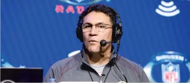  ?? CINDY ORD / GETTY ?? Ron Rivera wants his team to be “business as usual” and concentrat­e on football while he is treated for cancer.