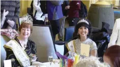  ?? The Sentinel-Record/Lance Porter ?? ■ H.R.H. Peggy Holt, Queen Jazz VIII, left, sits next to H.R.H. Dona Pettey, Queen Jazz XI, who was inducted into the Royal Order of Queens on Friday during their annual luncheon.