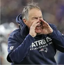  ?? Matt stone / HeRaLd staFF FILe ?? SOFTER BILL?: Bill Belichick yells out to players during the Patriots’ game in Baltimore last season.