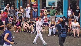  ??  ?? Sen. Susan Collins, R-Maine, visited a parade in Eastport, Maine, where her constituen­ts wanted to talk about health care. ‘There was only one issue,’ she said.