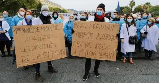  ??  ?? En décembre , les étudiants en médecine avaient manifesté à Nice.