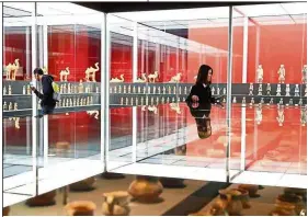  ?? China Daily/Asia News Network ?? Cultural relics: The artefacts being displayed at the National Museum of China in Beijing. —