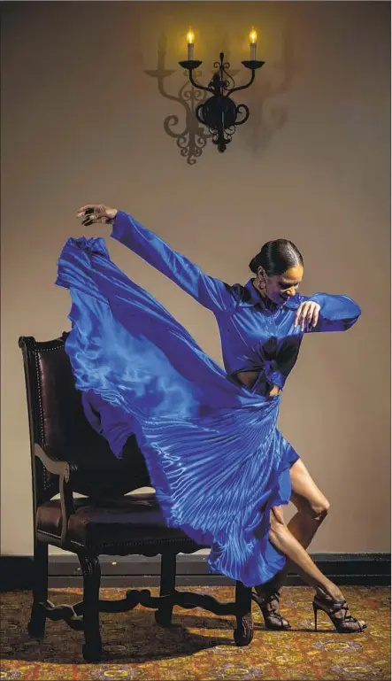  ?? Kent Nishimura Los Angeles Times ?? STRIKING a pose in Hollywood Roosevelt’s Academy Room, Misty Copeland is featured in “The Nutcracker and the Four Realms.”