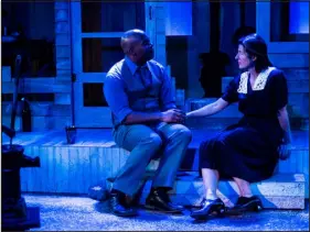  ?? BRIAN MILLER — PROVIDED BY CHERRY CREEK THEATRE ?? Jim (Cajardo Lindsey, left) and Josie (Emily Paton Davies) are the most misbegotte­n and touching of souls in Eugene O’neill’s final play.