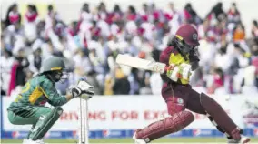  ?? (Photo: Observer file) ?? DOTTIN (right)...these two practice matches felt good to be back out in the middle playing competitiv­e cricket