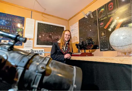  ?? SIMON O’CONNOR/FAIRFAX NZ ?? Megan Poehler has been selected to attend the Elaine P. Snowden Astronomy School at the University of Canterbury.
