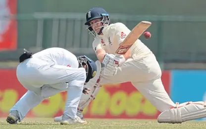  ?? Joe Root on the way to his century in Kandy. Picture: Popperfoto. ??