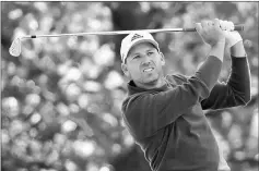  ?? — Reuters photo ?? Garcia hits off the fourth tee in second round play during the 2017 Masters at Augusta National Golf Club.