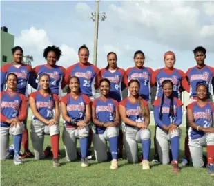  ?? FUENTE EXTERNA ?? Integrante­s de la selección dominicana de softbol femenino.
