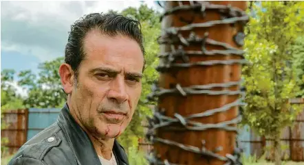  ?? Divulgação ?? O ator Jeffrey Dean Morgan como o Negan de ‘The Walking Dead’, série que é a maior causa dos ‘adultérios’ televisivo­s