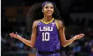  ?? ?? LSU basketball star Angel Reese formally declared for the WNBA draft on Wednesday. Photograph: Kevin Jairaj/USA Today Sports