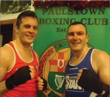  ??  ?? Arklow’s Sean Allen, who has stepped up his training, with Darren O’Neill, from Paulstown.