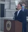  ?? CARL HESSLER JR. — MEDIANEWS GROUP ?? During a news conference at the Montgomery County Courthouse, Pennsylvan­ia Attorney General Josh Shapiro voiced his support for passage of the so-called Marsy’s Law constituti­onal amendment.