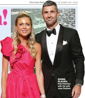  ?? ?? going places: Rob Kearney with his wife Jess Redden