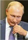  ?? Foto: Mikhail Svetlov, dpa ?? Sinkende Sympathie Werte: Präsident Wladimir Putin.