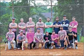  ?? SUBMITTED PHOTO ?? The JRF Squad during its 2017 softball season. The team will host a charity tournament on July 28.