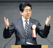  ??  ?? SHINZO Abe, Japan’s prime minister.