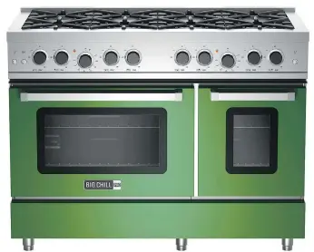  ?? BIG CHILL ?? Big Chill’s pro style range has eight profession­al-level burners and a large-capacity oven with a rapid preheat. It’s available in a range of vibrant hues, and is compatible with standard home cabinetry depths.