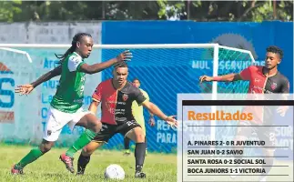  ??  ?? ASCENSO. El San Juan no pudo aprovechar su condición de local al caer 2-0 frente al Deportes Savio en Quimistán, Santa Bárbara