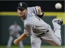  ?? TED S. WARREN/THE ASSOCIATED PRESS ?? The White Sox handed a five-day suspension to ace Chris Sale after the southpaw shredded the team’s throwback jerseys. He wasn’t a fan.