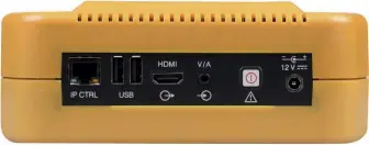  ??  ?? Neben zwei USB-Schnittste­llen sowie dem Netzwerkan­schluss bietet das Promax-Gerät dem Installate­ur auch die Möglichkei­t via HDMI den Bildschirm auf einen Großbildfe­rnseher zu dubliziere­n